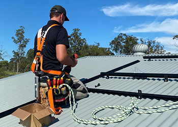 Electrical installation on roof